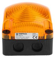 85330055 Werma BWM 853 Series Yellow Steady Beacon, 24 V dc, Surface Mount, Wall Mount, LED Bulb, IP66, IP67