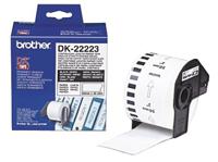 dk22223 Brother White Black Print Label Roll, 50mm Width, 1 Roll Qty