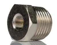 150234818 Norgren 15 Series Straight Threaded Adaptor, R 1/2 Male to G 1/8 Female, Threaded Connection Style