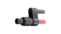 679537-21 Staubli Black/Red, Female, Male Test Connector Adapter With Gold Plated Brass, Nickel Plated Brass contacts and Gold
