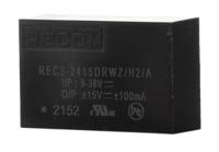 rec3-2415drwzh2a Recom REC3 DC-DC Converter, ±15V dc/ ±100mA Output, 9 → 36 V dc Input, 3W, Through Hole, +85°C Max Temp -40°C
