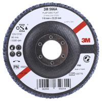 3m556d-b61790 3M 566A Zirconia Aluminium Flap Disc, 115mm, Medium Grade, P80 Grit
