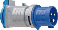 1080991 brennenstuhl, 1080 IP54 Blue Cable Mount 3P Industrial Power Connector Adapter Plug, Socket, Rated At 16A, 250 V