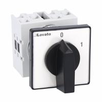 gx2090u Lovato, 1P 2 Position 60° On-Off Cam Switch, 690V (Volts), 20A, Knob Actuator
