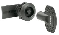 421407 Elesa Black Polyamide Locking Latch, 20mm Panel-to-Tongue, Key Unlock