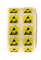 211-1231 RS PRO Yellow Paper ESD Label 12 mm x 12mm