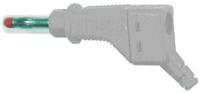 669328-28 Staubli Grey Male Banana Plug, 4 mm Connector, Screw Termination, 32A, 600V, Nickel Plating
