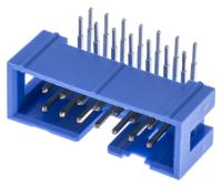 2-1761605-6 TE Connectivity AMP-LATCH Series Right Angle Through Hole PCB Header, 16 Contact(s), 2.54 mm Pitch, 2 Row, Shrouded