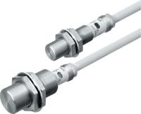 e2fm-x1r5b1-m1 Omron Inductive Threaded Barrel Proximity Sensor, M8, 1.5 mm Detection, PNP NO, 12 → 24 V dc