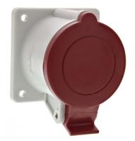 4233266 Scame IP44 Red Panel Mount 3P + E Industrial Power Socket, Rated At 32A, 415 V