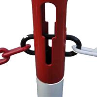 898-7148 RS PRO Red & White Steel Barrier Post
