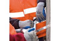3484002-7 Mapa Blue, Grey Natural Latex Work Gloves, Size 7