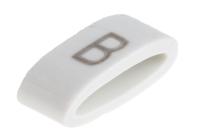 531-07862-hobs85-pvc-wh HellermannTyton HODS85 Slide On Cable Markers, Black on White, Pre-printed "B", 1.8 → 6.3mm Cable, 531-07862