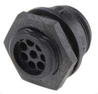 px041208s Bulgin Circular Connector, 8 Contacts, Front, Miniature Connector, Socket, Female, IP68, Buccaneer 400 Series