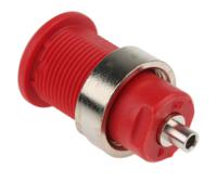 497049-22 Staubli Red Female Banana Socket, 4 mm Connector, Solder Termination, 24A, 1000V, Nickel Plating
