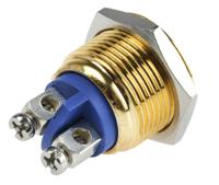 r16dfgstag EOZ Push Button Switch, Momentary, Panel Mount, 16.2mm Cutout, SPST, 48 V dc, 250V ac, IP65