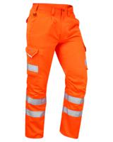 ct01-o-38r Leo Workwear CT01-O-LEO Orange Hi Vis Trouser Water Repellent 38 in 38 in Leg Length 79cm