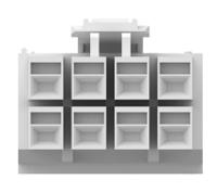 176275-1 TE Connectivity, AMP Universal Power Male Connector Housing, 3.96mm Pitch, 8 Way, 2 Row