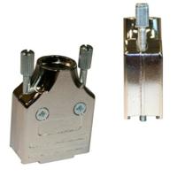 952-009-030r121 Norcomp 952 Series Zinc D Sub Backshell, 9 Way, Strain Relief