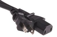 901-0762 RS PRO IEC C17 Socket to Type A Japanese Plug Power Cord, 2m