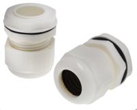 822-9785 RS PRO White Nylon Cable Gland, M25 Thread, 13mm min., 18mm max., IP68