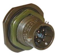 85107a84p50 Souriau Sunbank by Eaton, 851, Copper Alloy 4 Way Panel Mount MIL Spec Circular Connector Receptacle, Pin