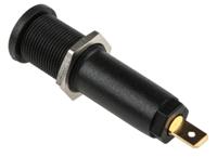 669427-21 Staubli Black Female Banana Socket, 4 mm Connector, Tab Termination, 10A, 1000V, Gold Plating