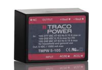 tmpw-5-105 TRACOPOWER Switching Power Supply, TMPW 5-105, 5V dc, 1mA, 5W, Dual Output, 90 → 305V ac Input Voltage