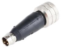 1200170004 Brad from Molex 3 Pole M8 Plug to 5 Pole M12 Socket Adapter