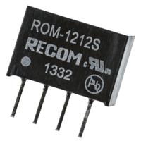 rom-1212s Recom ROM DC-DC Converter, 12V dc/ 83mA Output, 10.8 → 13.2 V dc Input, 1W, Through Hole, +85°C Max Temp -40°C