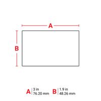 m6-37-423 Brady B-423 on White Label, 76.20 mm Width