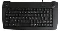 136-9674 RS PRO Wired PS/2 Trackball Mini Keyboard, QWERTY (UK), Black