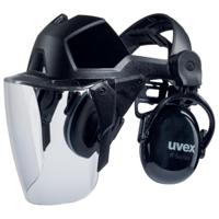 9790212 uvex Clear Flip Up PC Face Shield with Face, Head Guard , Resistant To High Speed Particles