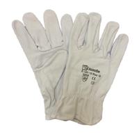 421-s-08 Liscombe 421 Grey Leather Work Gloves, Size 8