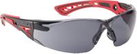 rushppsf Bolle Safety RUSH+ Anti-Mist Safety Glasses, Smoke PC Lens, Vented