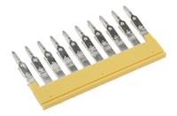 1608940000 Weidmuller ZQV Series Jumper Bar for Use with DIN Rail Terminal Blocks, 24A