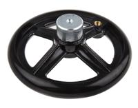 161-2029 RS PRO Black Phenoplast, Vegetal Fibre Reinforced Hand Wheel, 160mm diameter