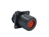fls012n10shec03 Amphenol Industrial Circular Connector, 10 Contacts, Flange, M12 Connector, Socket, Female, IP67, IP68, IP69K,