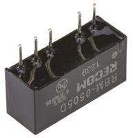 rbm-0505d Recom RBM DC-DC Converter, ±5V dc/ ±100mA Output, 4.5 → 5.5 V dc Input, 1W, Through Hole, +85°C Max Temp -40°C