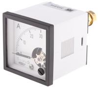 d481mcs75mv4-001-030a HOBUT D48MC Analogue Panel Ammeter 0/30A For Shunt 75mV DC, 48mm x 48mm Moving Coil