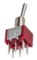 734-7025 RS PRO Toggle Switch, PCB Mount, On-None-On, DPDT, Through Hole Terminal