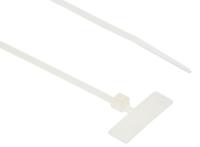 812-1559 RS PRO Cable Tie Cable Markers, Natural, Pre-printed "Blank", for Cables