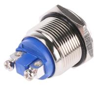 r19frnstag EOZ Push Button Switch, Momentary, Panel Mount, 19.2mm Cutout, SPST, 48 V dc, 250V ac, IP65