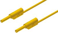 975696703 Hirschmann Test & Measurement 2 mm Connector Test Lead, 10A, 1000V ac/dc, Yellow, 1m Lead Length