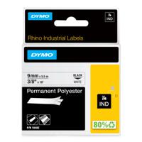 18482 Dymo Black on White Label Printer Tape, 5.5 m Length, 9 mm Width