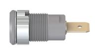 233060-28 Staubli Grey Socket Banana Connector, 4 mm Connector, Faston Terminal Termination, 32A, 1kV, Gold Plating