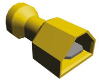 4-521098-2 TE Connectivity Ultra-Fast .250 Yellow Insulated Male Spade Connector, Tab, 6.3 x 0.8mm Tab Size, 3mm² to 6mm²