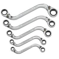 537-5911 RS PRO 5-Piece Spanner Set, 10 x 12 → 19 x 22 mm, Chrome Vanadium Steel
