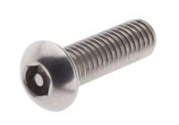621-2855 RS PRO Plain Button Stainless Steel Tamper Proof Security Screw, M6 x 20mm
