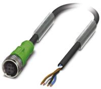 1533576 Phoenix Contact Straight Female 4 way M12 to Unterminated Sensor Actuator Cable, 2m